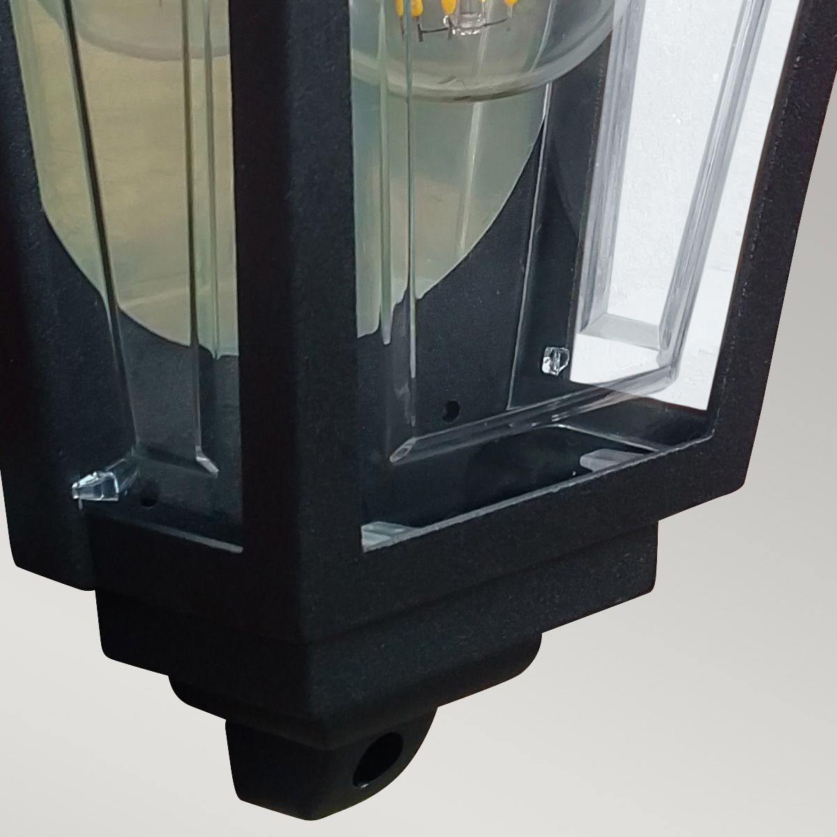 Deco Lane 1lt Half Wall Lantern Black