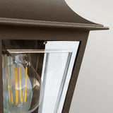 Deco Lane 1lt Half Wall Lantern Bronze