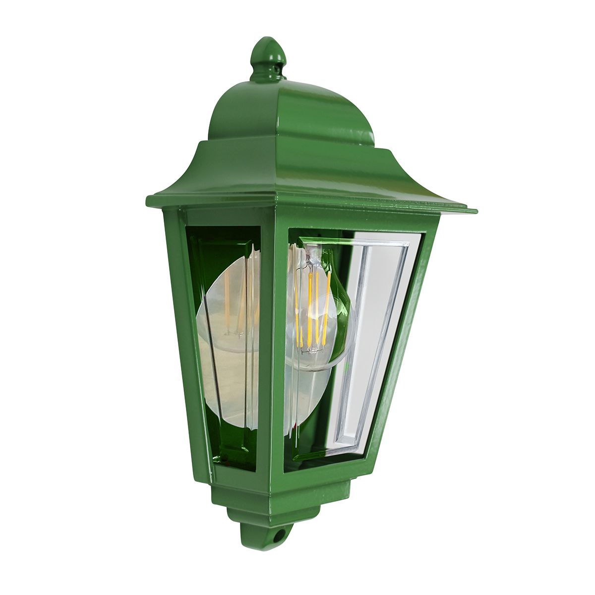Deco Lane 1lt Half Wall Lantern Green