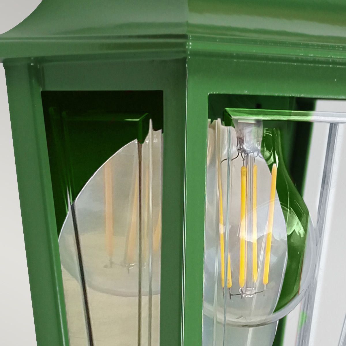 Deco Lane 1lt Half Wall Lantern Green