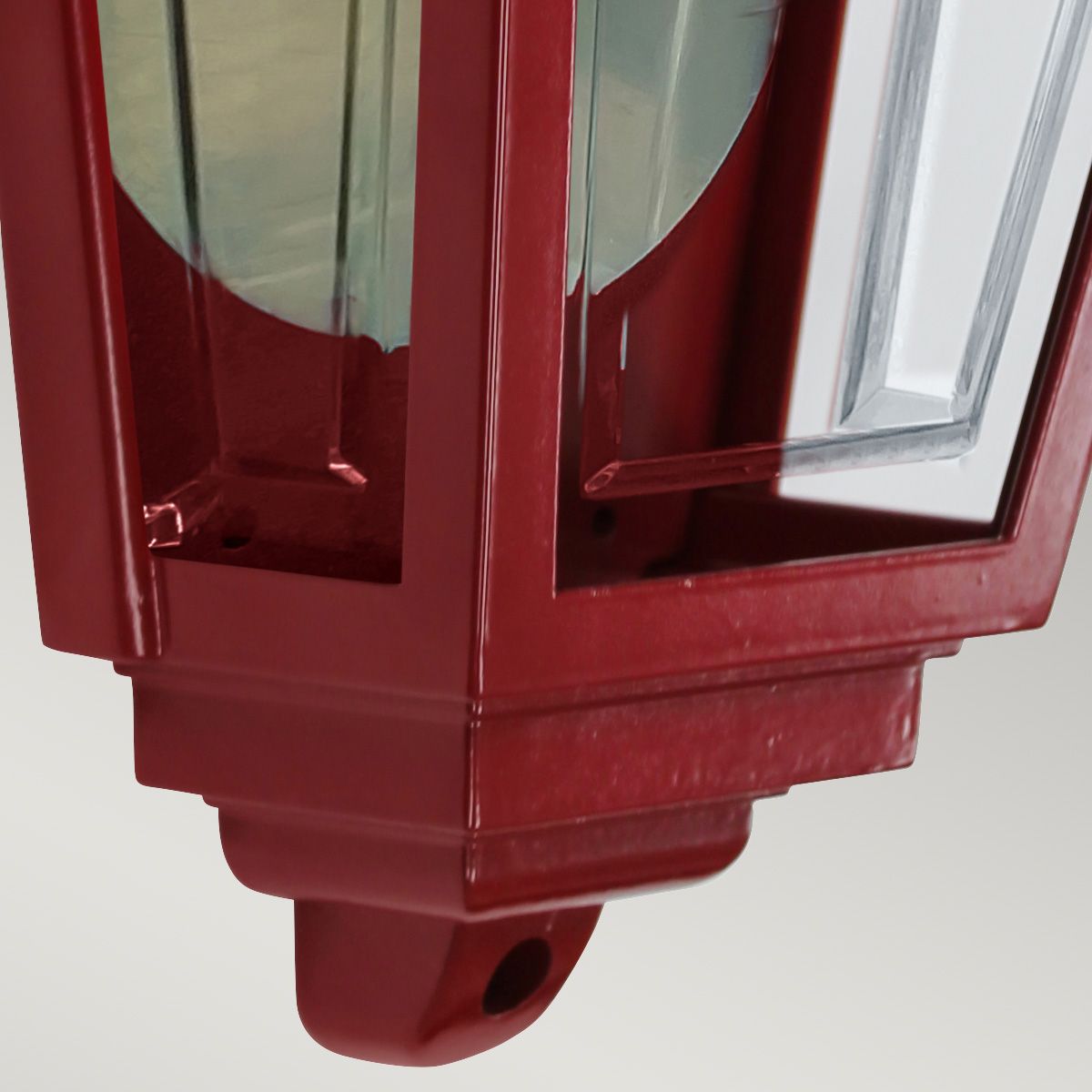 Deco Lane 1lt Half Wall Lantern Red