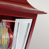 Deco Lane 1lt Half Wall Lantern Red