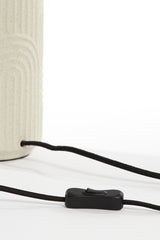 Ecru Ceramic Lamp Base Diego 14x43.5 cm