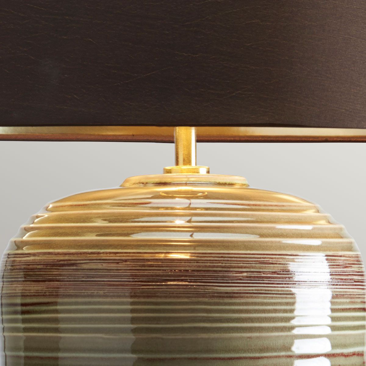 Demeter 1 Light Table Lamp Green and Brown Glaze