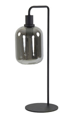 Elegant Black and Smoked Glass Table Lamp 26x20x60 cm