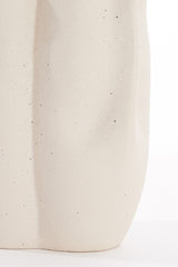 Elegant Cream Sanguli Ceramic Vase - 28x27.5x36.5 cm