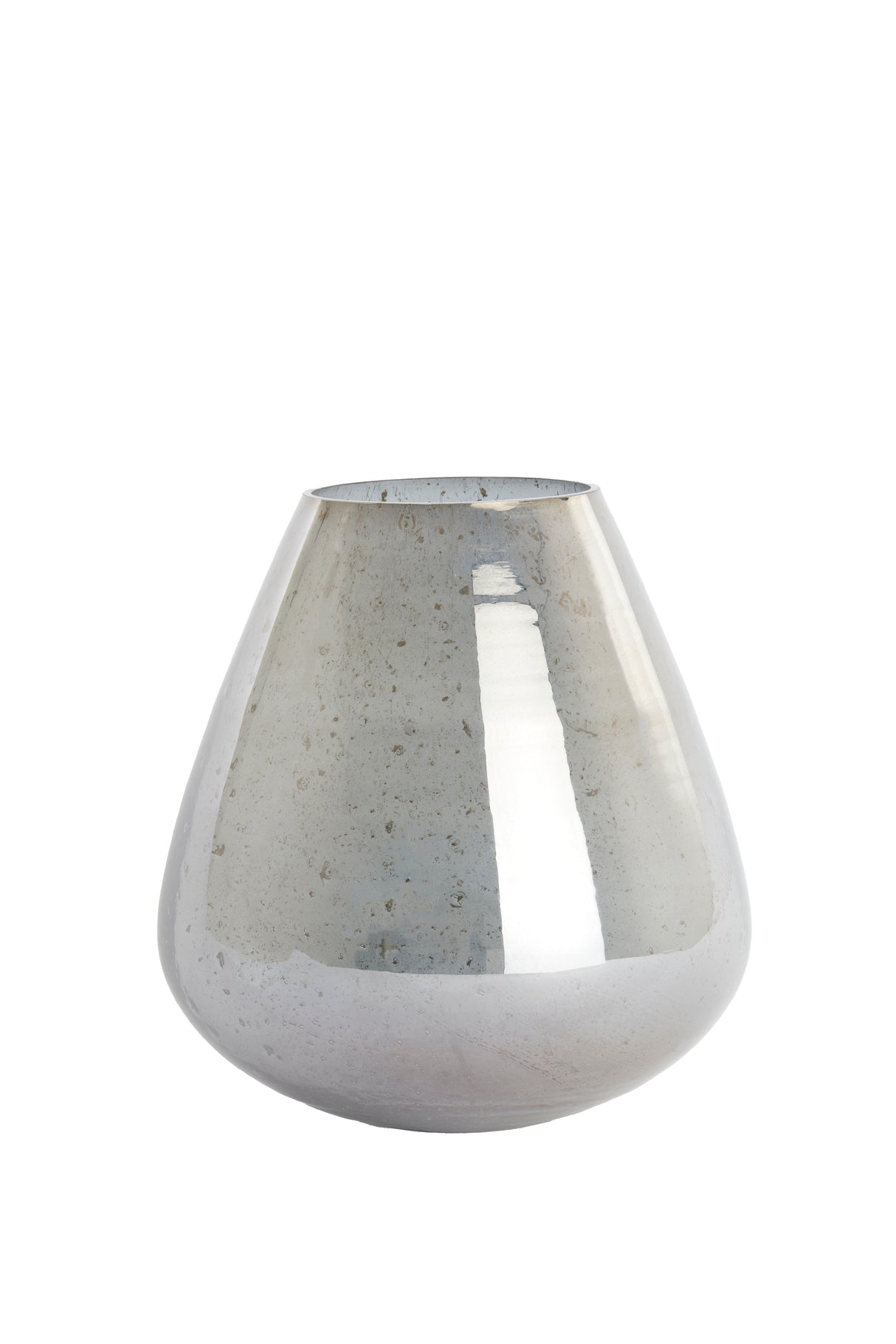 Smoked Glass Stone Finish Vase Ø27x30 cm, Laterza Design