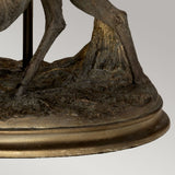 Amelia 1 Light Table Lamp with Oval Shade Bronze Patina