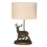 Amelia 1 Light Table Lamp with Oval Shade Bronze Patina