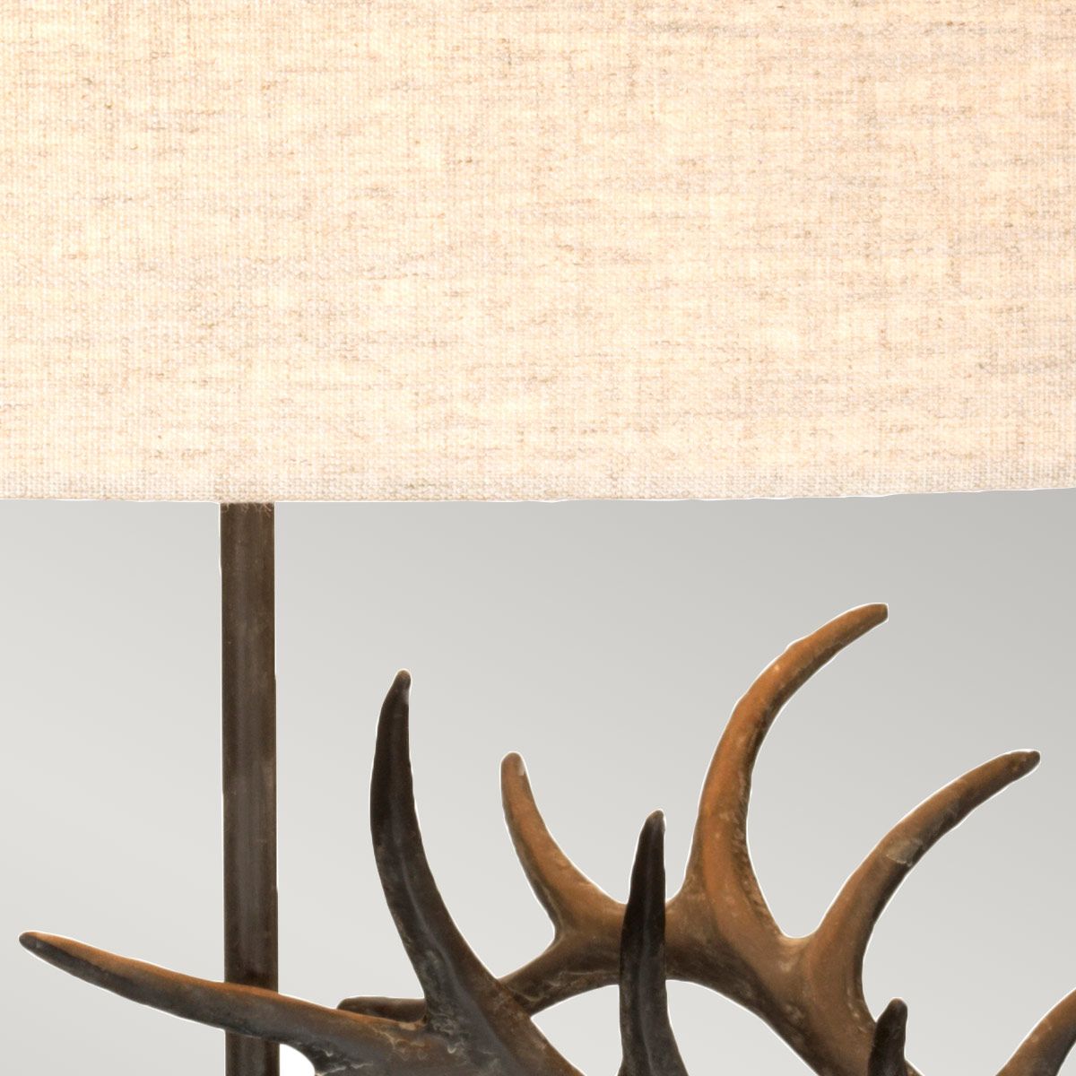 Angus 1 Light Table Lamp with Oval Shade Bronze Patina