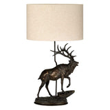 Angus 1 Light Table Lamp with Oval Shade Bronze Patina