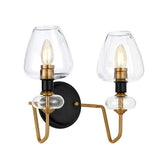 Armand Dual-Arm Aged Brass Wall Sconce