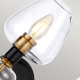 Armand Dual-Arm Aged Brass Wall Sconce