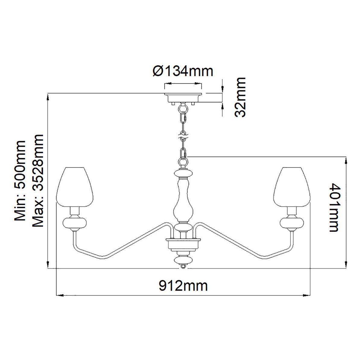 Armand 8-Light Angular Chandelier in Aged Brass and Charcoal Black