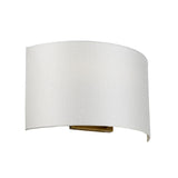 Cooper Large Curved Wall Light with Aged Brass Back Plate Aged Brass