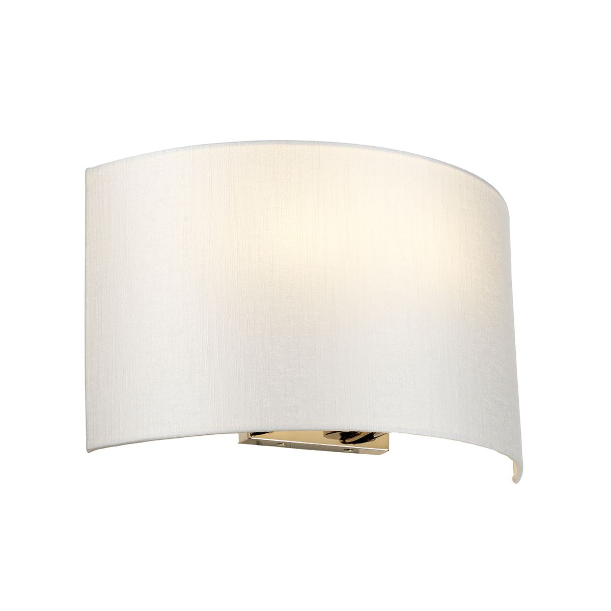 Cooper Large Curved Wall Light with Polished Chrome Back Plate Polished Chrome