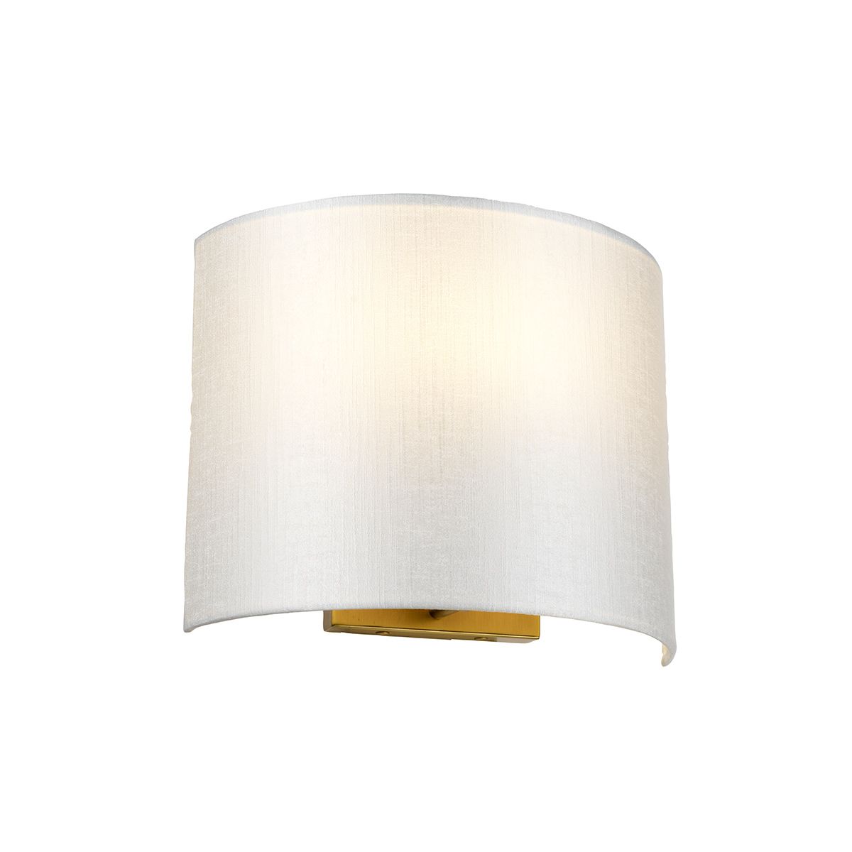 Cooper Medium Curved Wall Light with Aged Brass Back Plate Aged Brass