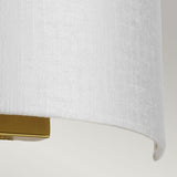 Cooper Medium Curved Wall Light with Aged Brass Back Plate Aged Brass