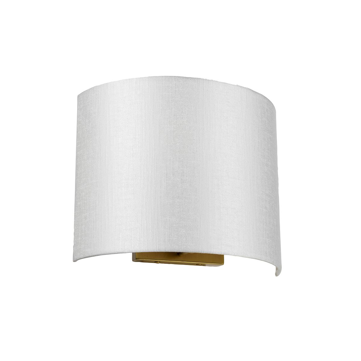 Cooper Medium Curved Wall Light with Aged Brass Back Plate Aged Brass