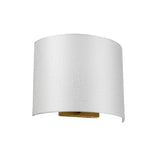 Cooper Medium Curved Wall Light with Aged Brass Back Plate Aged Brass