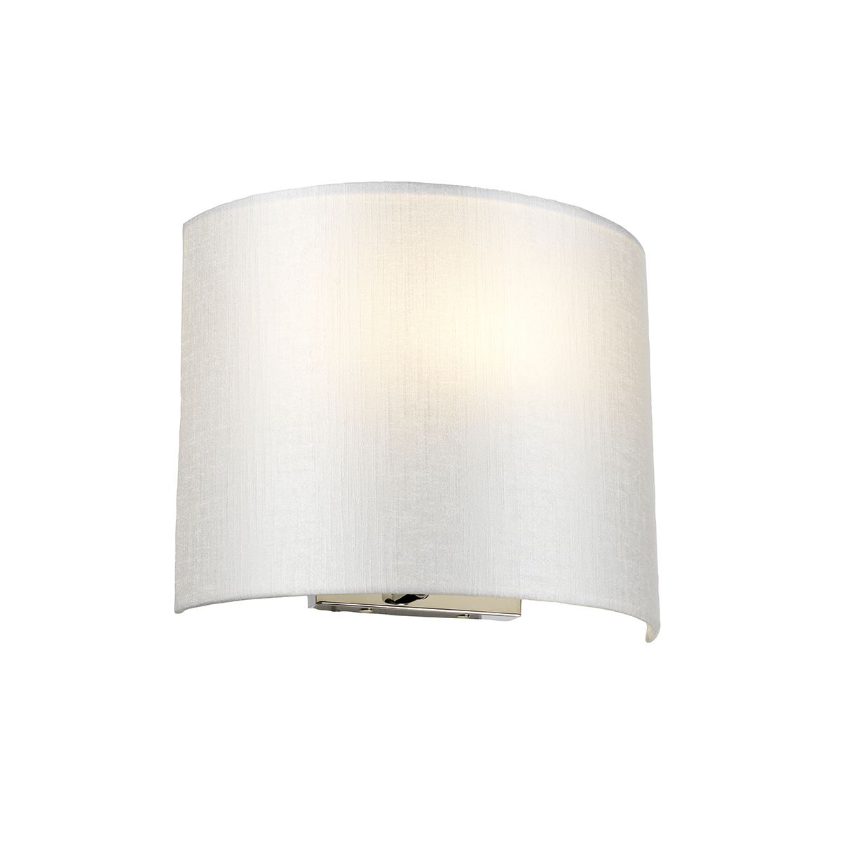 Cooper Medium Curved Wall Light with Polished Chrome Back Plate Polished Chrome