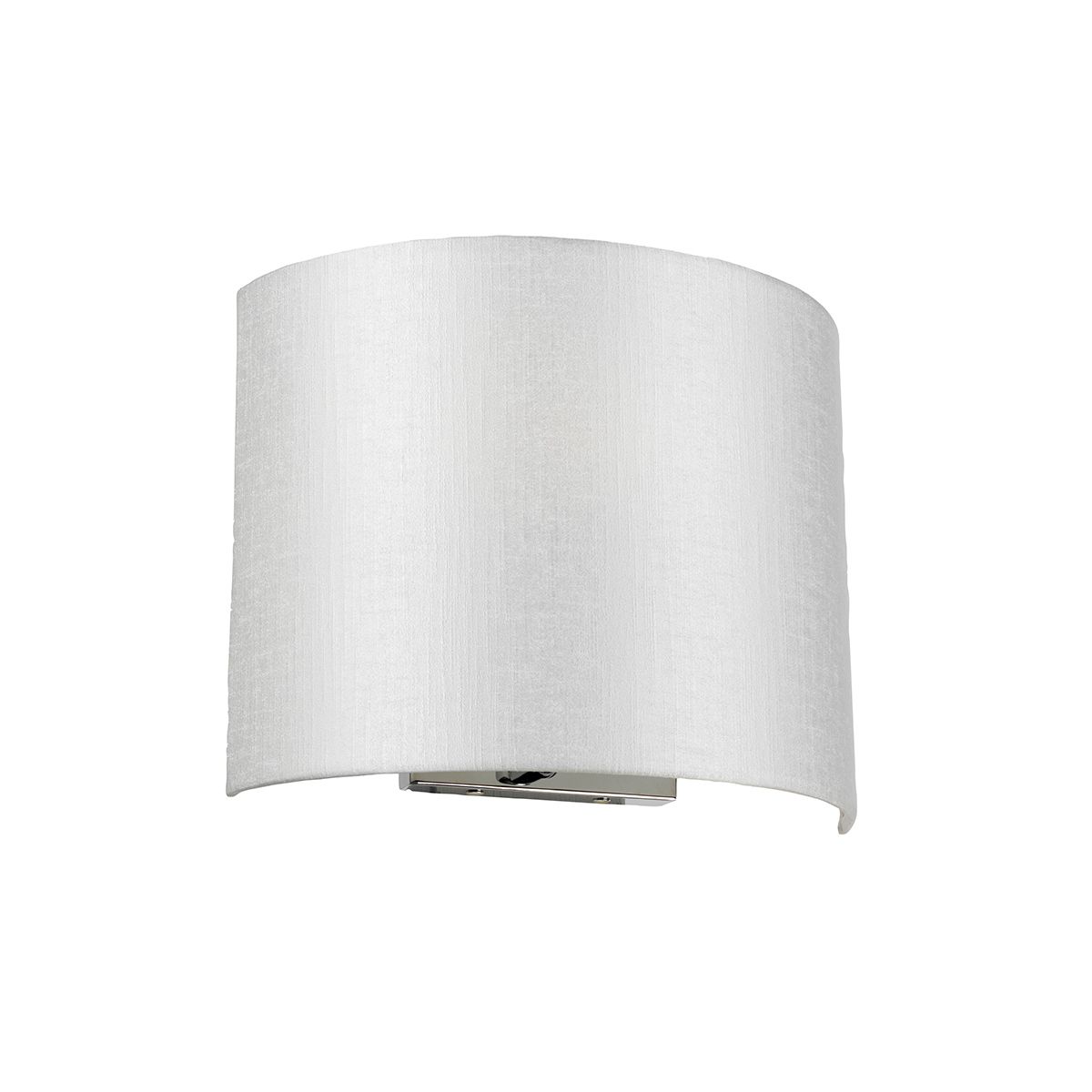 Cooper Medium Curved Wall Light with Polished Chrome Back Plate Polished Chrome