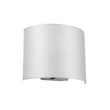 Cooper Medium Curved Wall Light with Polished Chrome Back Plate Polished Chrome
