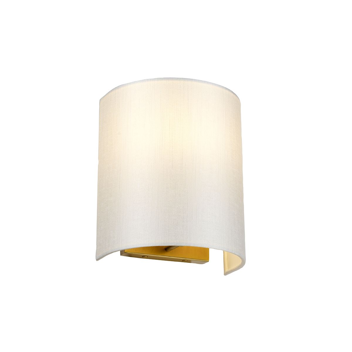 Cooper Small Curved Wall Light with Aged Brass Back Plate Aged Brass