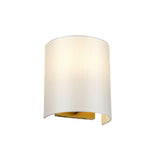 Cooper Small Curved Wall Light with Aged Brass Back Plate Aged Brass