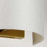 Cooper Small Curved Wall Light with Aged Brass Back Plate Aged Brass