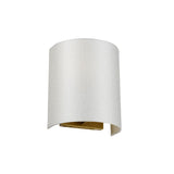 Cooper Small Curved Wall Light with Aged Brass Back Plate Aged Brass