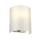 Cooper Small Curved Wall Light with Polished Chrome Back Plate Polished Chrome