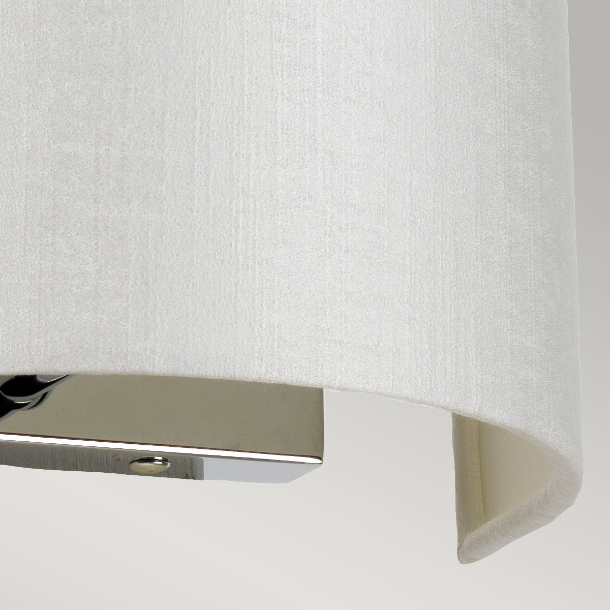 Cooper Small Curved Wall Light with Polished Chrome Back Plate Polished Chrome