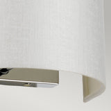 Cooper Small Curved Wall Light with Polished Chrome Back Plate Polished Chrome