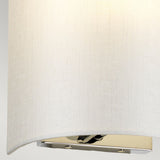 Cooper Small Curved Wall Light with Polished Chrome Back Plate Polished Chrome