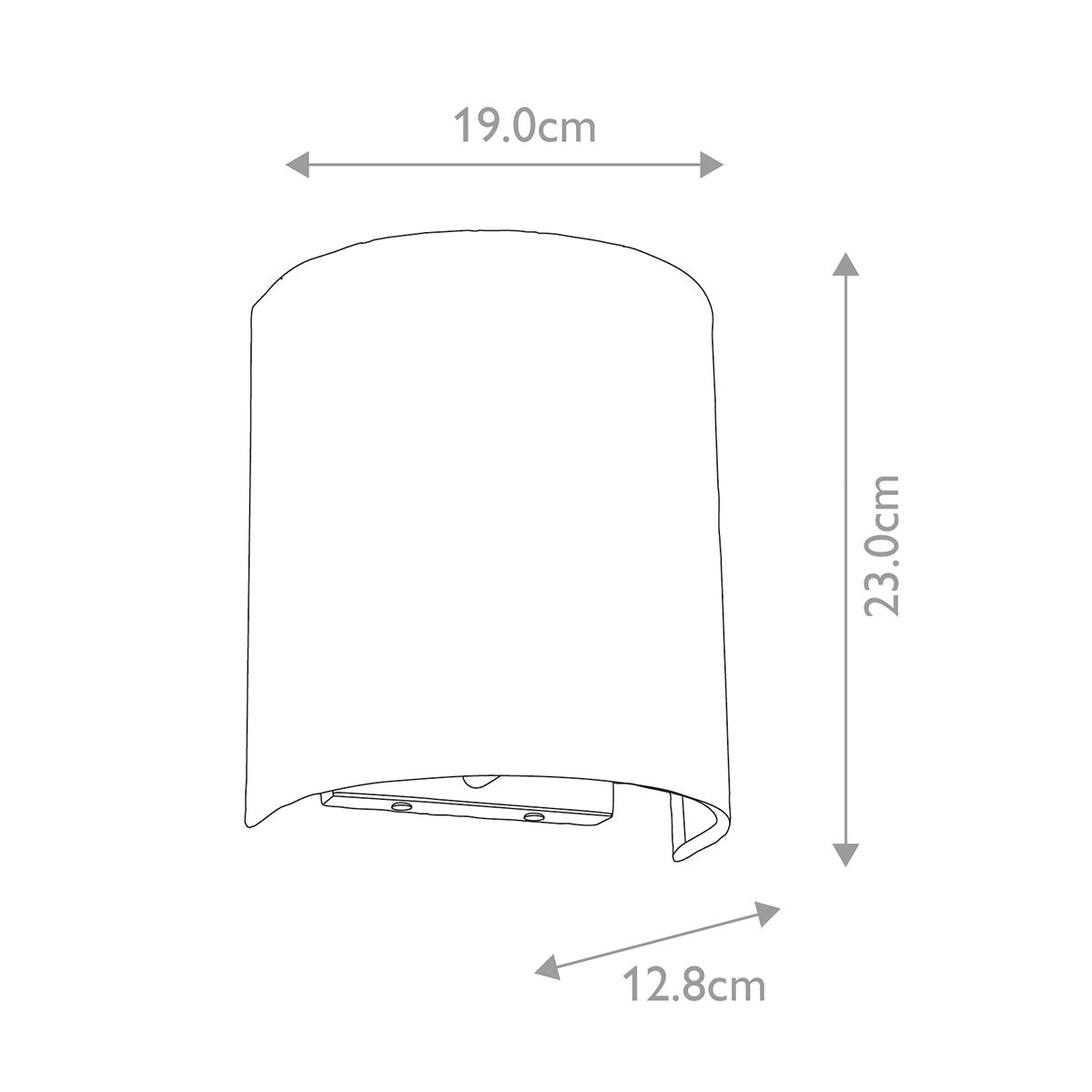 Cooper Small Curved Wall Light with Polished Chrome Back Plate Polished Chrome