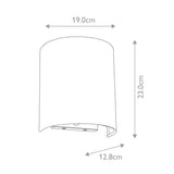 Cooper Small Curved Wall Light with Polished Chrome Back Plate Polished Chrome