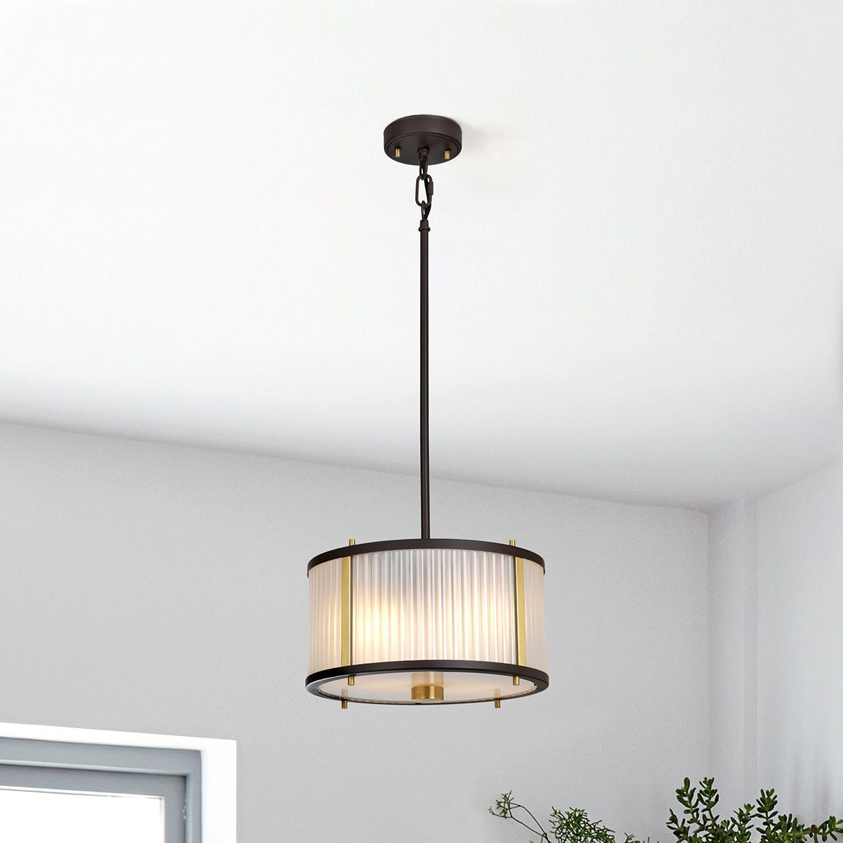 Museum Bronze Dual-Light Pendant - Contemporary Elegance