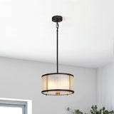 Museum Bronze Dual-Light Pendant - Contemporary Elegance