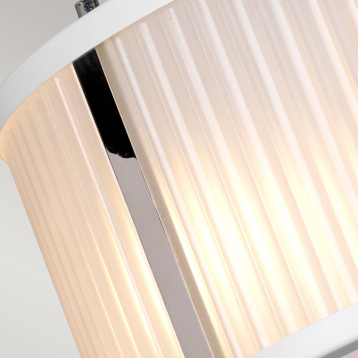 Corona Dual Light Pendant - White and Polished Nickel Finish