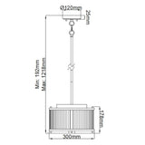 Corona Dual Light Pendant - White and Polished Nickel Finish