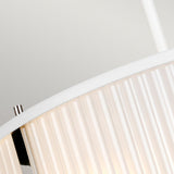 Contemporary 3-Light Pendant in White Satin and Polished Nickel Finish