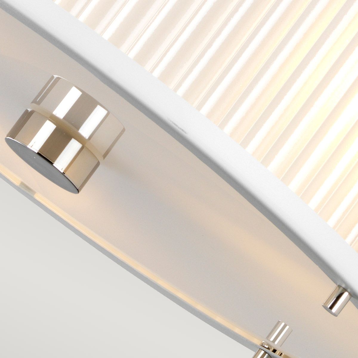 Contemporary 3-Light Pendant in White Satin and Polished Nickel Finish