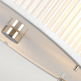 Contemporary 3-Light Pendant in White Satin and Polished Nickel Finish