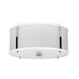 Contemporary 3-Light Pendant in White Satin and Polished Nickel Finish