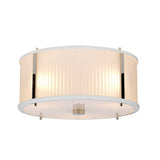 Contemporary 3-Light Pendant in White Satin and Polished Nickel Finish