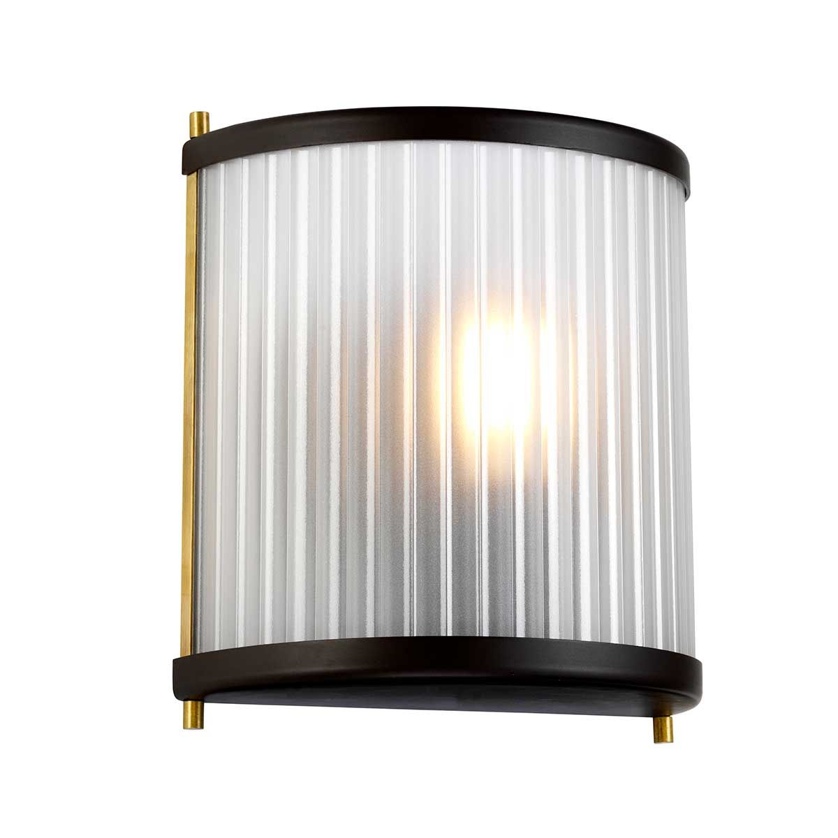 Corona 1 Light Wall Sconce - Museum Bronze & Aged Brass Finish