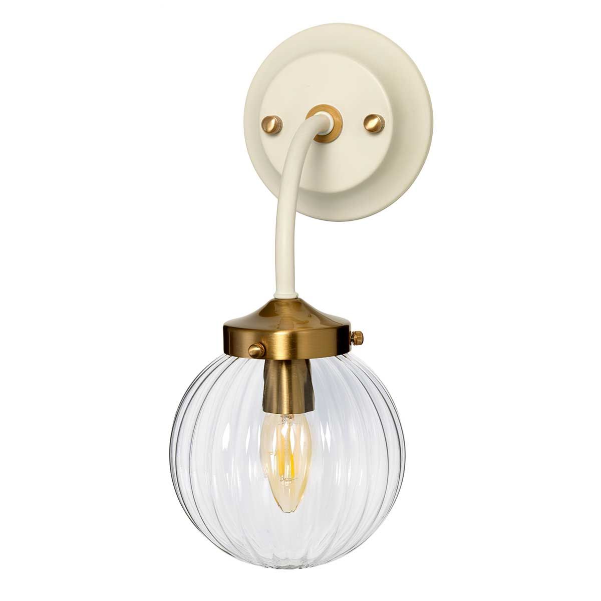 Elegant Cosmos Wall Sconce in Cream and Brass