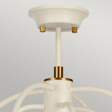 Cosmos Retro-Chic 9-Light Pendant in Cream and Brass