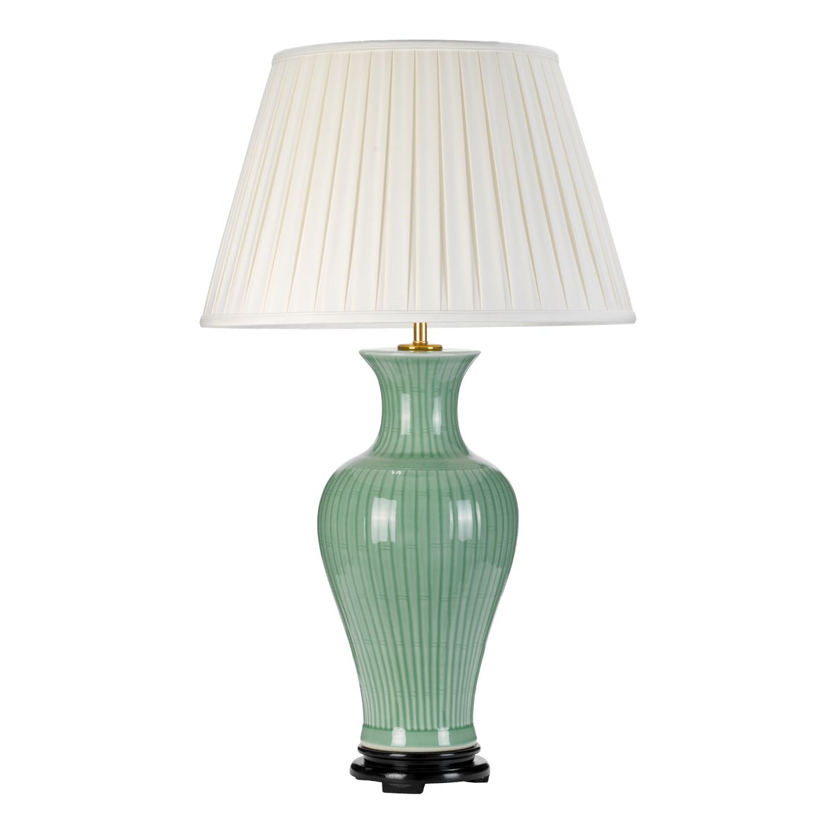 Dalian 1 Light Table Lamp with Tall Empire Shade Celadon